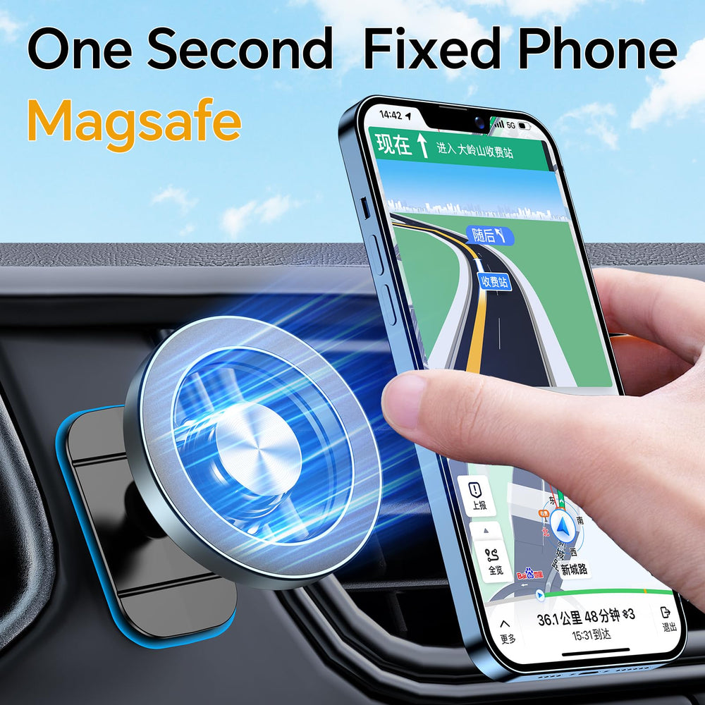 Kaistyle strong magnetic hold keeps the phone steady on rough roads