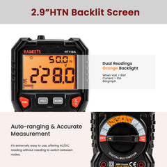 KAIWEETS HT118A auto-ranging reduces guessing during measurements