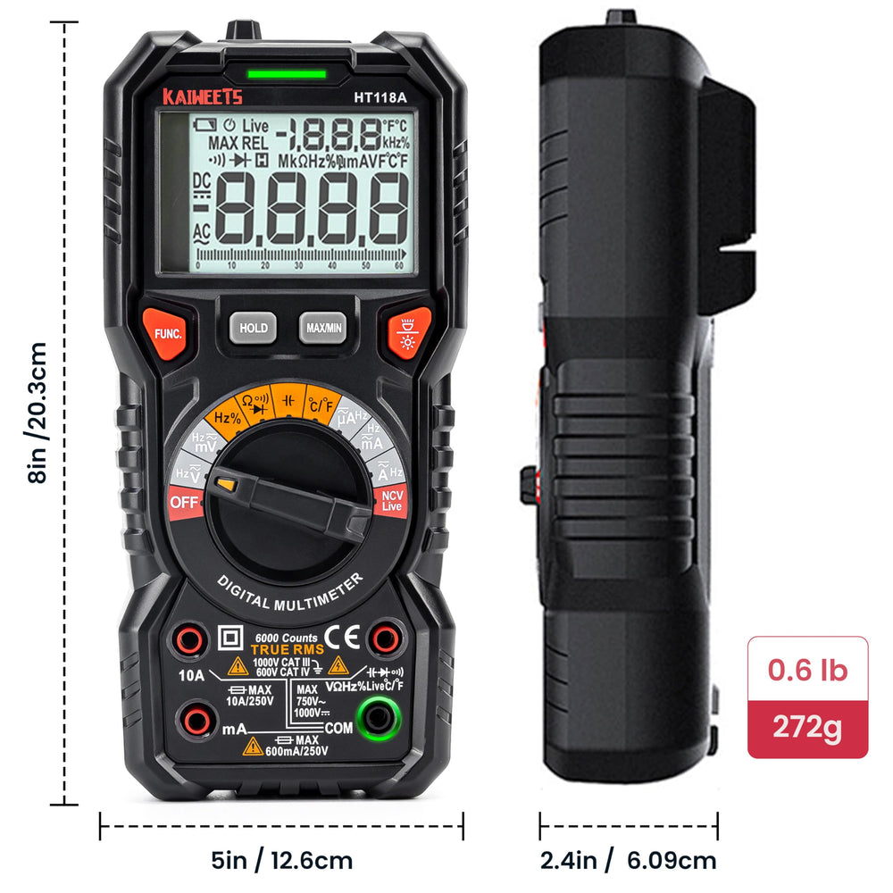 KAIWEETS HT118A built-in kickstand enables hands-free testing