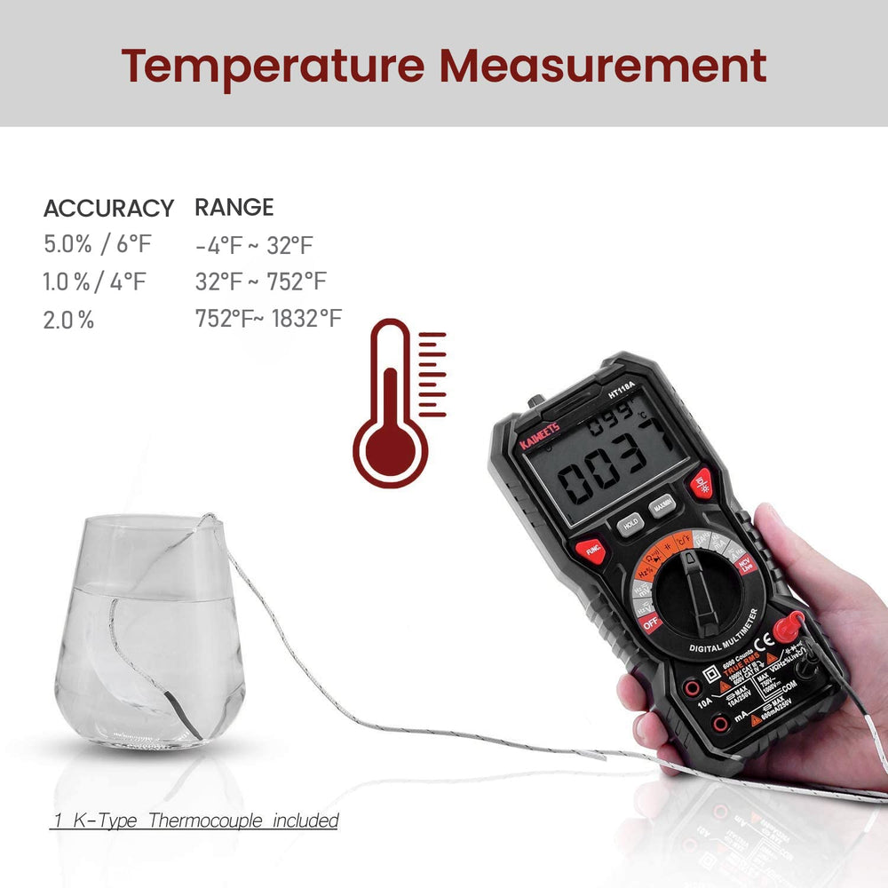 KAIWEETS HT118A non-contact tester with audible and visual alarms for safe use