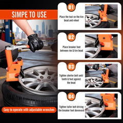 KAKO tool with rubber pads protects aluminum and chrome hubs