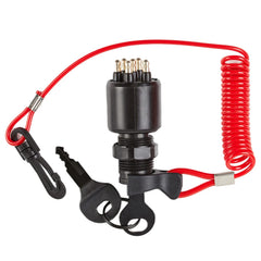 KALANBAY ignition switch and key assembly with safety lanyard for OMC Johnson Evinrude 40-200HP