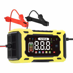 Kalonwell 6Amp 12V charger front view for quick battery topping and maintenance.