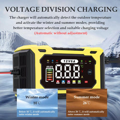 Kalonwell float charging mode demonstrating safe 24/7 battery maintenance.