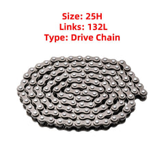KAMIER 25H chain 132-links suited for dirt bike assembly.