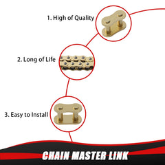 KAMIER 428 chain installation guide visual reference