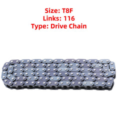 KAMIER drive chain shown on a dirt bike for install-ready demonstration.