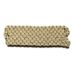 Kamier gold chain under sunlight gleams, signaling durable, long-lasting ride quality.