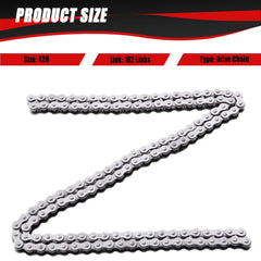 KAMIER shiny metal chain close-up highlighting durable finish