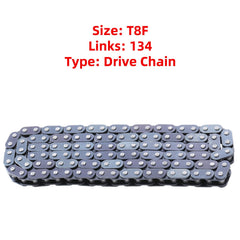 Kamier T8F drive chain on a dirt bike suggests smooth power transfer