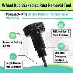 Rust and dirt removal from hub and rotor with Kamrexi kit.