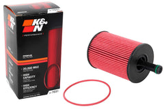 K&N premium oil filter high-flow design ensures steady oil delivery.