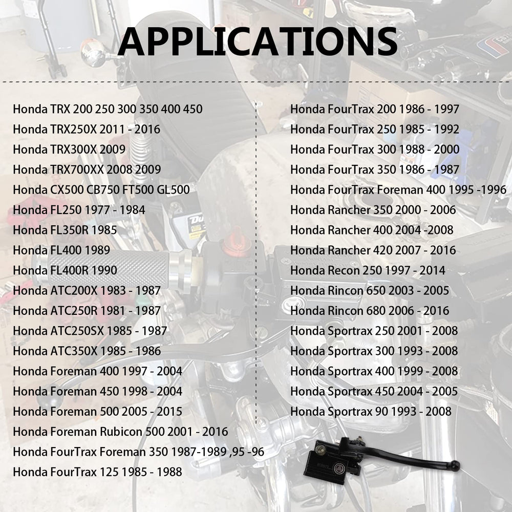 Honda TRX-series compatibility image confirms broad model fit by KanSmart