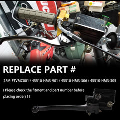 Right-side-fit KanSmart master cylinder aligns with front brake lever on Honda TRX