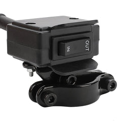 Durable steel with powder-coated finish resists elements during trail rides.