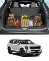 Karltys envelope-style cargo net for Kia Telluride keeps cargo secure during trips.