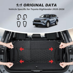 Karltys cargo net keeps trunk organized and prevents shifting during trips.