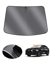 Karltys windshield sun shade on Lexus NX front window reduces glare and heat