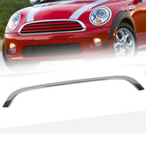 KARPAL chrome hood trim molding on Mini Cooper front for enhanced curb appeal