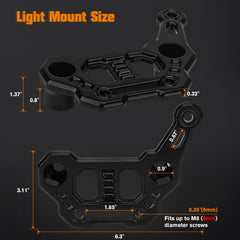 KARSAM ditch light cowl mount brackets securing rugged lighting setup