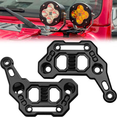 KARSAM dual light bar hood mount on Jeep Wrangler JL for versatile off-road lighting