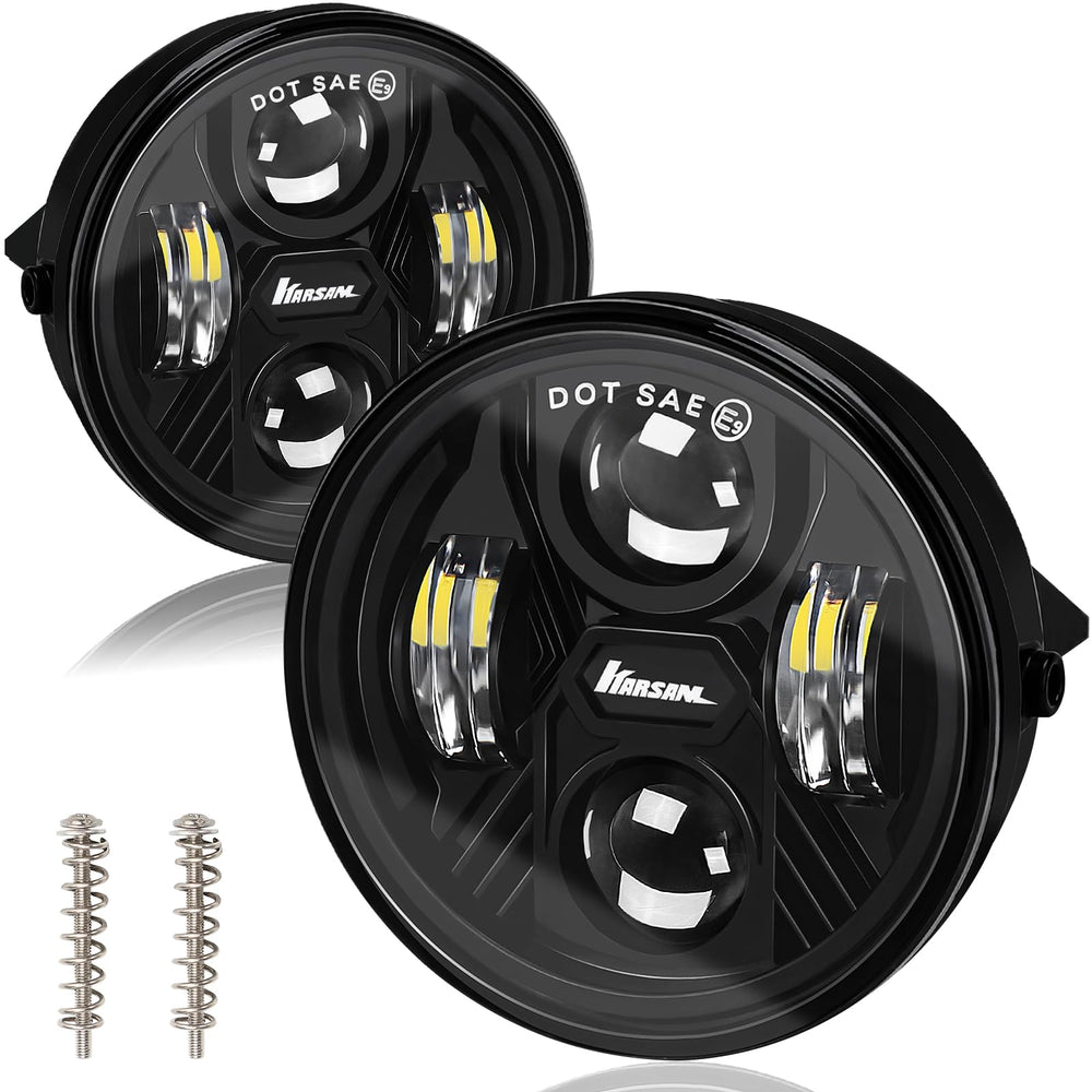 KARSAM F150 LED fog light round assembly delivers bright 4800LM for clear night visibility.