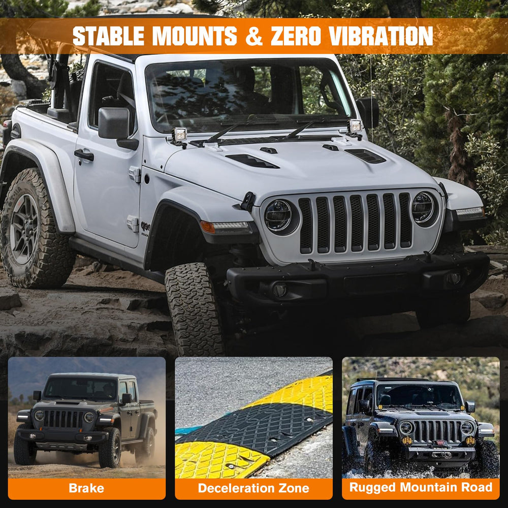 KARSAM Wrangler JL no-drill installation uses factory bolts for a quick setup.