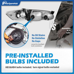KarSpareHub Camry headlamp chrome housing angle shot for style and signaling