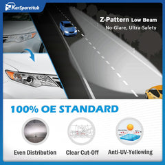 Bulbs included with KarSpareHub Camry headlight for easy replacement.