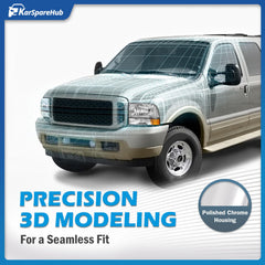 KarSpareHub Ford F-Series headlamp 1999-2004, front view, OEM-like fit for confident night illumination.