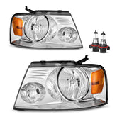 KarSpareHub front left headlight for 2004-2008 F-150 with chrome housing for reliable night visibility