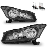 KarSpareHub headlights with bulbs for Honda Accord 2008-2012, driver-side with clear beam
