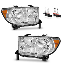 KarSpareHub headlights for Toyota Tundra 2007-2013, front view.