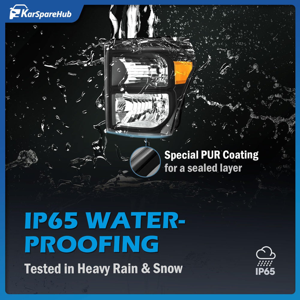 KarSpareHub UV-coated lens preserves clarity and resists yellowing over time.