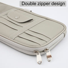 Kartisen sun visor organizer gray elastic straps secure to visor for a stable fit.