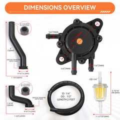 Karvayna LA140-compatible pump for John Deere riding tractors
