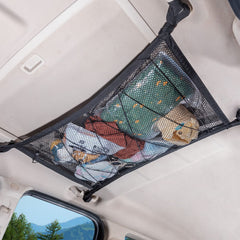 Kaskawise ceiling cargo net 31x21 keeps SUV organized and clutter-free