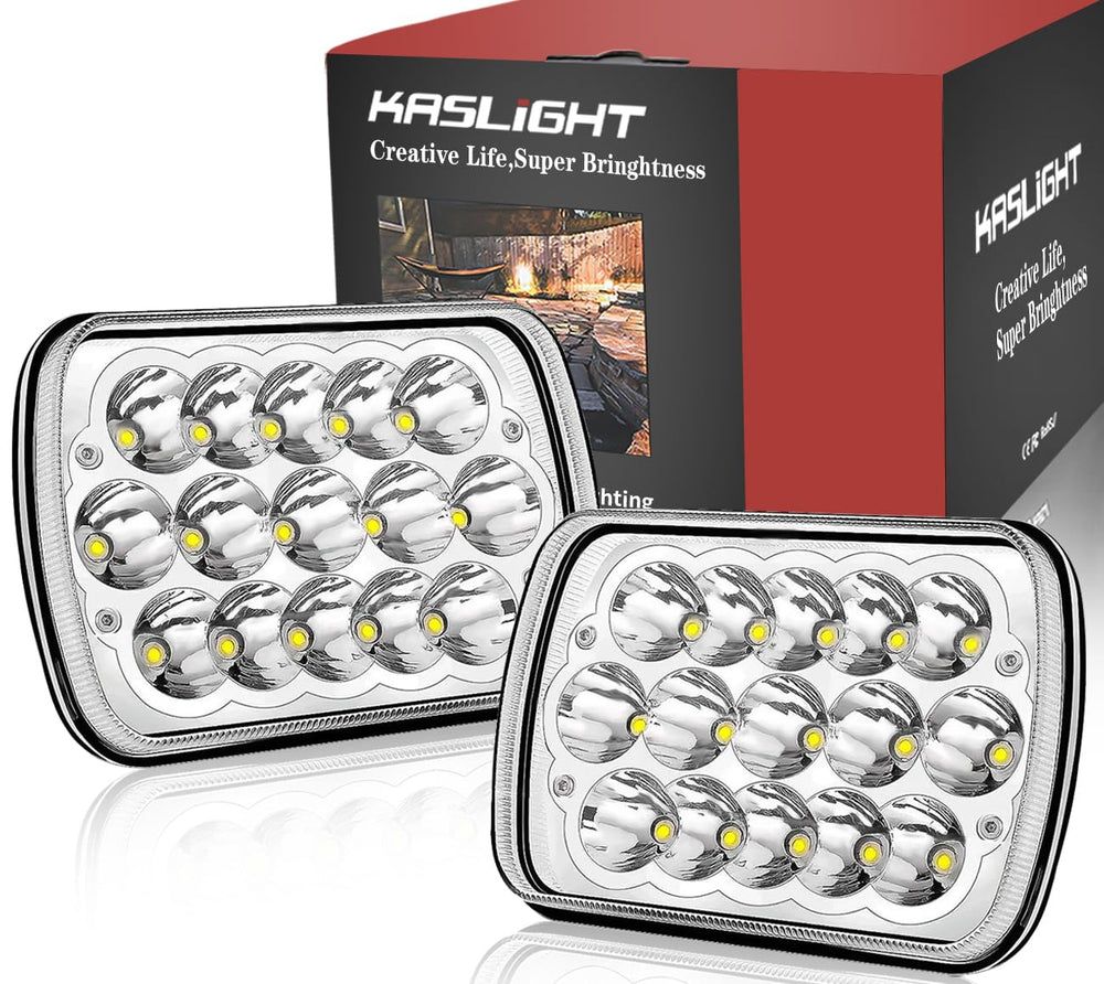 KASLIGHT H6054 5x7 LED headlights for rectangular design and brighter night visibility