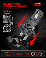 Katana H7 plug-and-play 1-to-1 fit installation.
