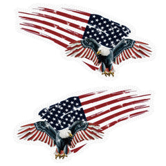 KATISHYRO reflective American eagle magnet for car left side boosts visibility day and night