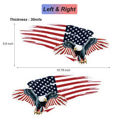 KATISHYRO reflective American eagle magnet for car right side increases roadside visibility