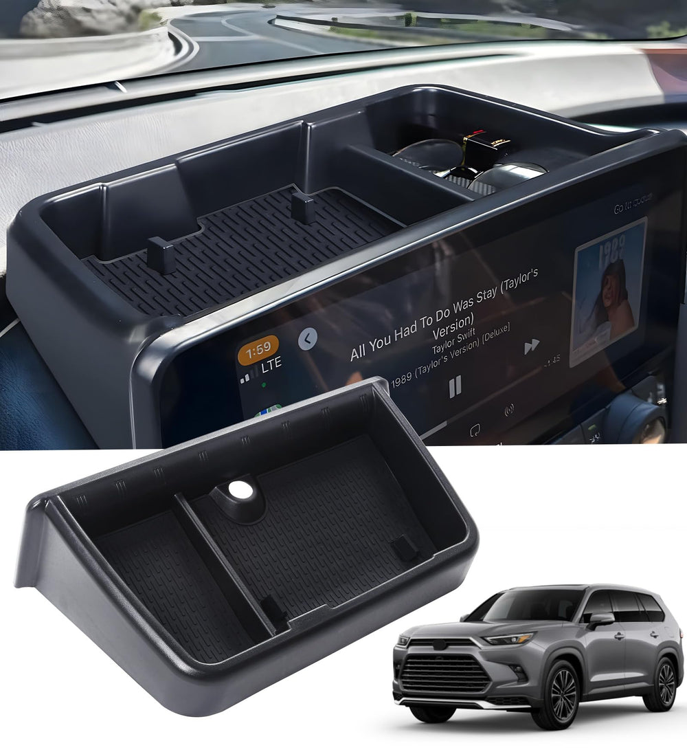 Katorn dashboard behind-screen storage box for Grand Highlander 2024-2026 keeps essentials neatly organized.