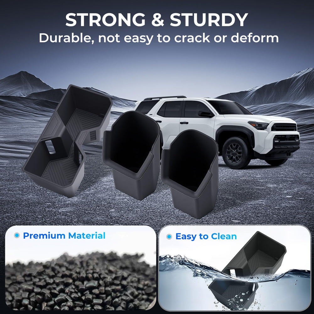 Katorn easy cleaning cup holder inserts shown being wiped clean