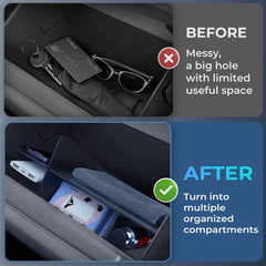 Katorn glove box insert tray in ABS material enhances durable storage.