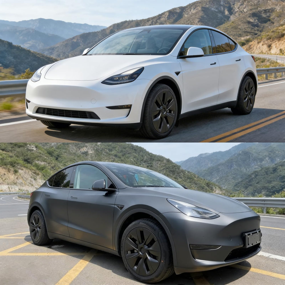 KAVANIC four-piece wheel hub covers kit for Model Y.