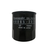 Kawasaki 49065-2071 oil filter front view for reliable engine protection during maintenance
