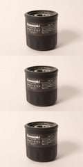 Kawasaki oil filter 3-pack back-side tag showing compatible engines.