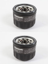 Kawasaki 49065-0721 oil filter pack front view with two genuine OEM filters for installation