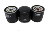Kawasaki 49065-0734 oil filter closeup showing OEM design for reliable maintenance