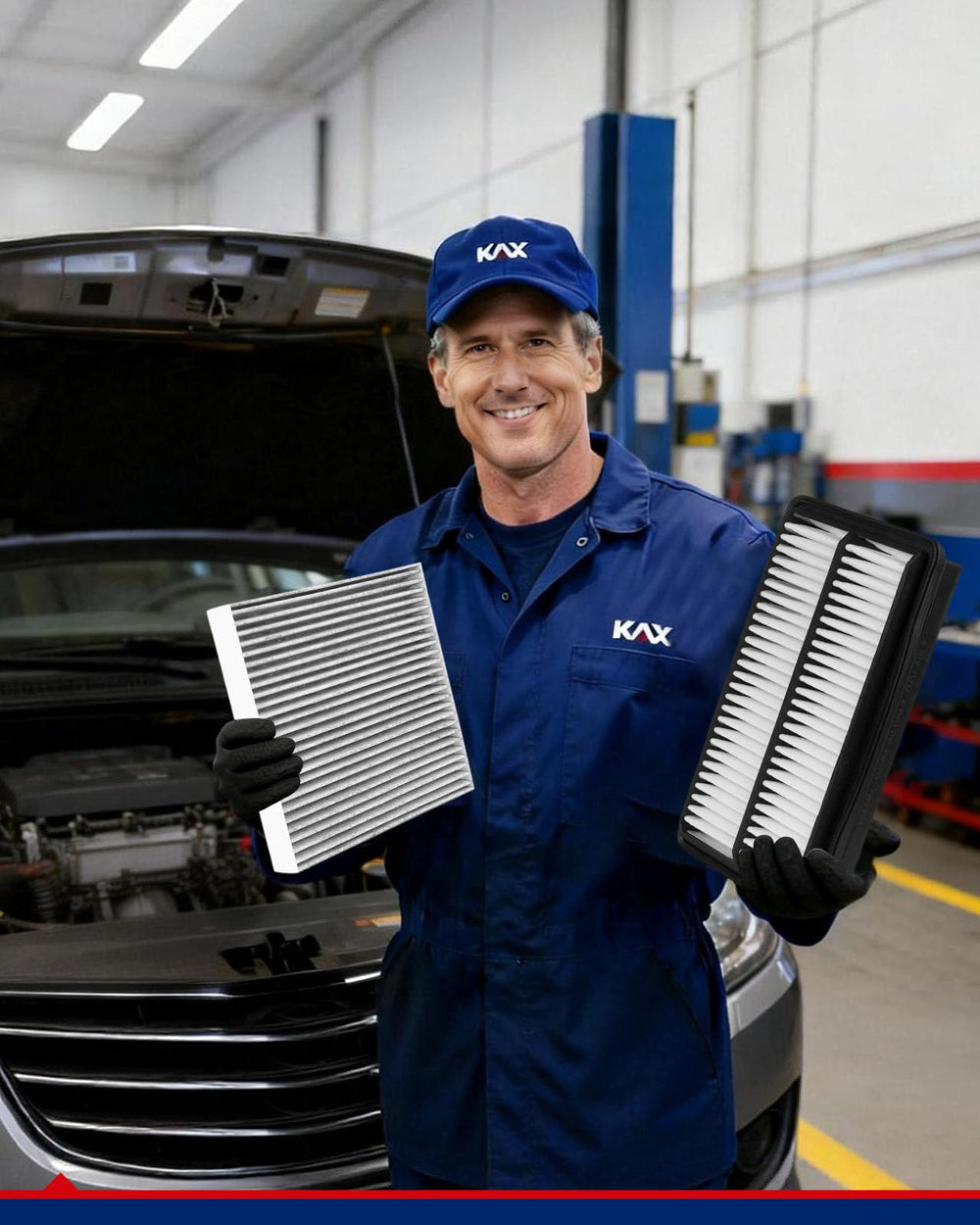 KAX brand logo on packaging signals trusted, ready-to-install products.